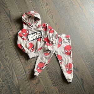 Marvel Spider-Man Khaki and Red Hoodie